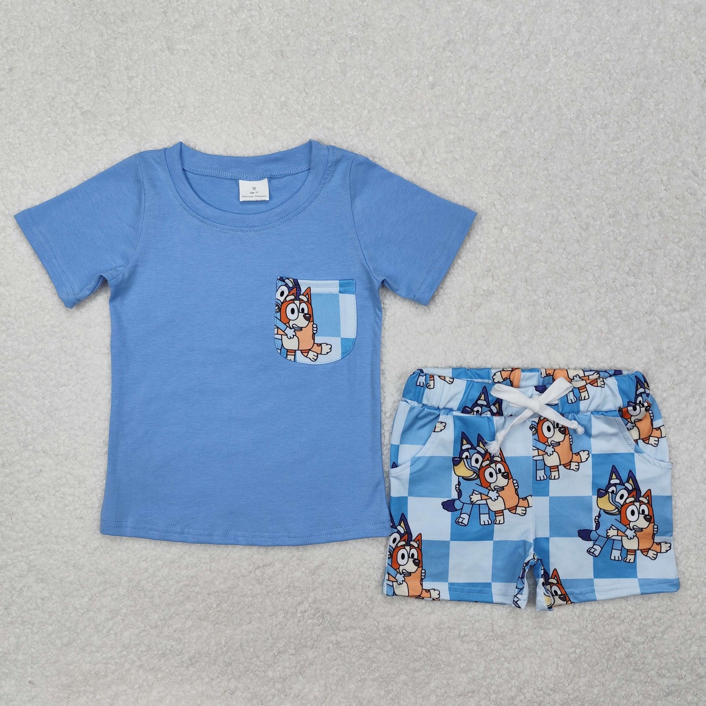 BSSO1211 boy bluey summer outfit 202501 RTS