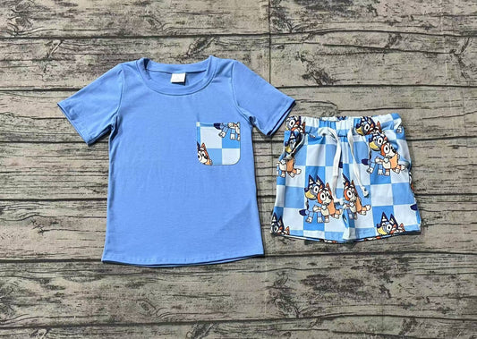 BSSO1211 boy bluey summer outfit 202412 preorder