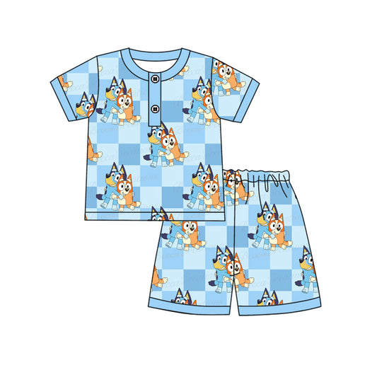 BSSO1212 boy bluey pajamas summer outfit 202412 preorder