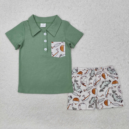 BSSO1216 Fishing shorts  boy summer outfit 202501 RTS