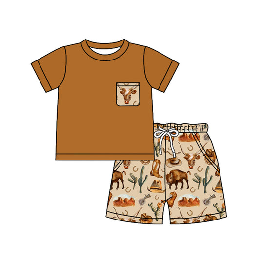 BSSO1235 western boots boy summer outfit 202412 preorder