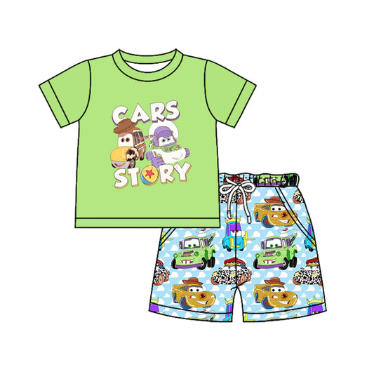 BSSO1239 car story western boy summer outfit 202412 preorder