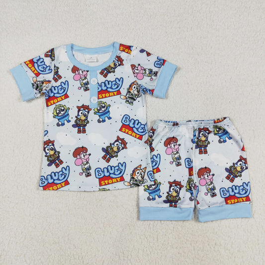 BSSO1240 bluey boy summer outfit 202502 RTS