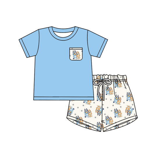 BSSO1276 preorder bluey dog shorts summer boy outfit 202501