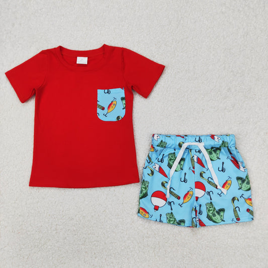 BSSO1289 fish boy summer outfit 202503  RTS