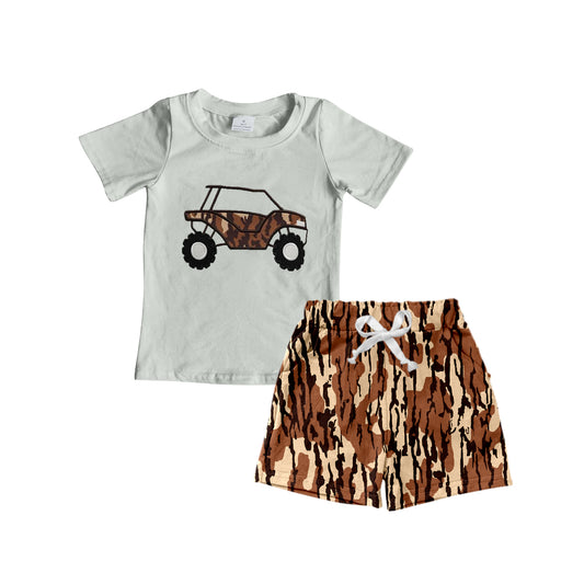 BSSO1308  dirty bike car camo boy summer outfit 202502 preorder