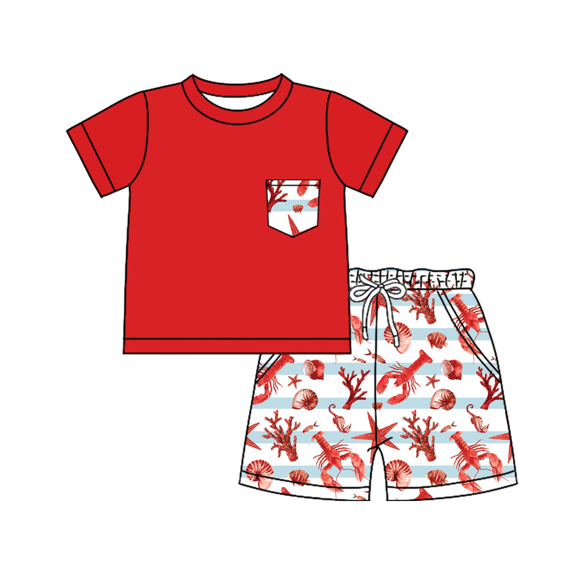 BSSO1322 craw fish western boy summer outfit 202502 preorder
