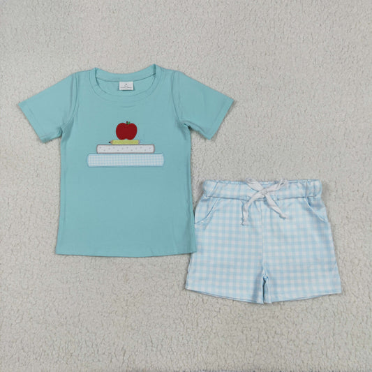 BSSO1329 back to school embroidery pencil boy summer outfit 202506 RTS
