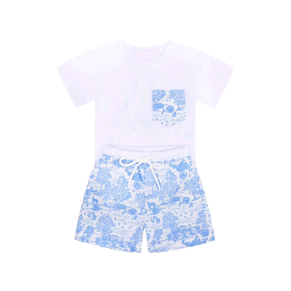 BSSO1333 westen forest animal boy summer outfit 202502 preorder
