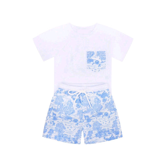 BSSO1333 westen forest animal boy summer outfit 202502 preorder