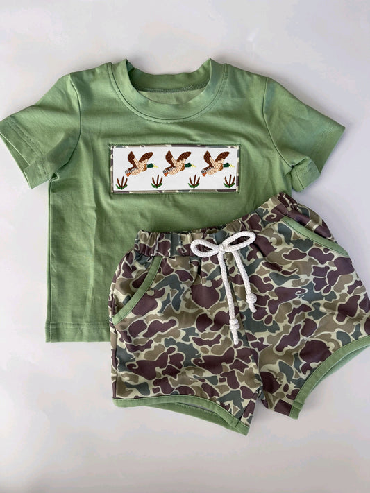 BSSO1337  preorder western duck short sleeve shorts girl summer outfit 202502
