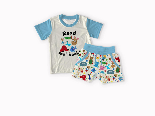 preorder western caterpillar read dog short sleeve shorts girl summer outfit 202502
