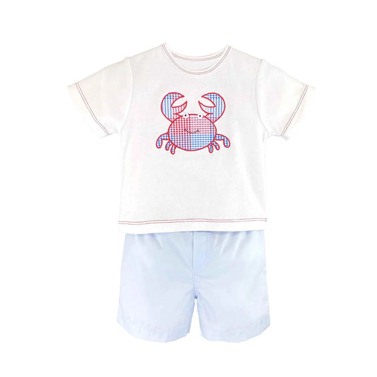BSSO1350  preorder western craw fish short sleeve shorts boy summer outfit 202502