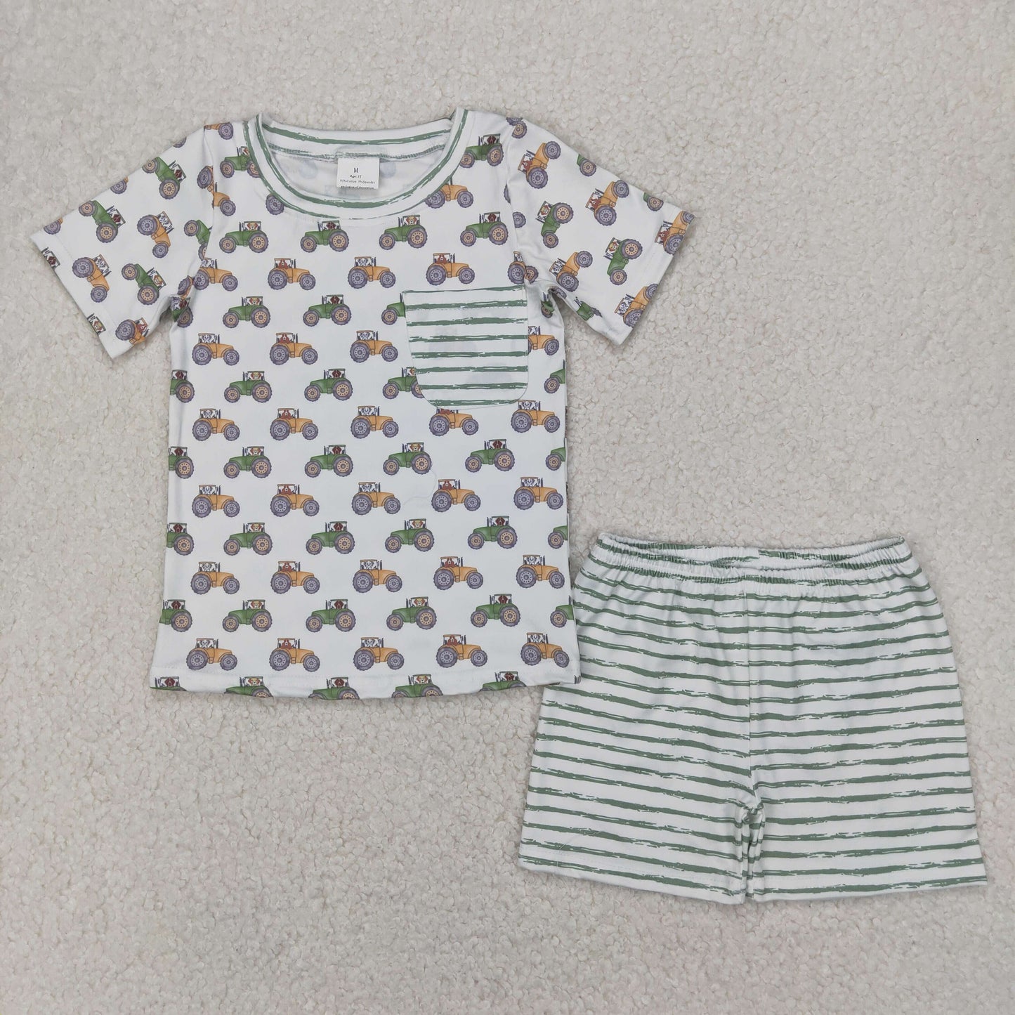 BSSO1354 tractor boy summer  outfit 202504 RTS