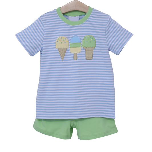BSSO1407 preorder icecream  western short boy summer outfit 202502