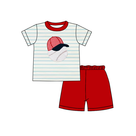 BSSO1448  preorder western baseball boy summer outfit 202503