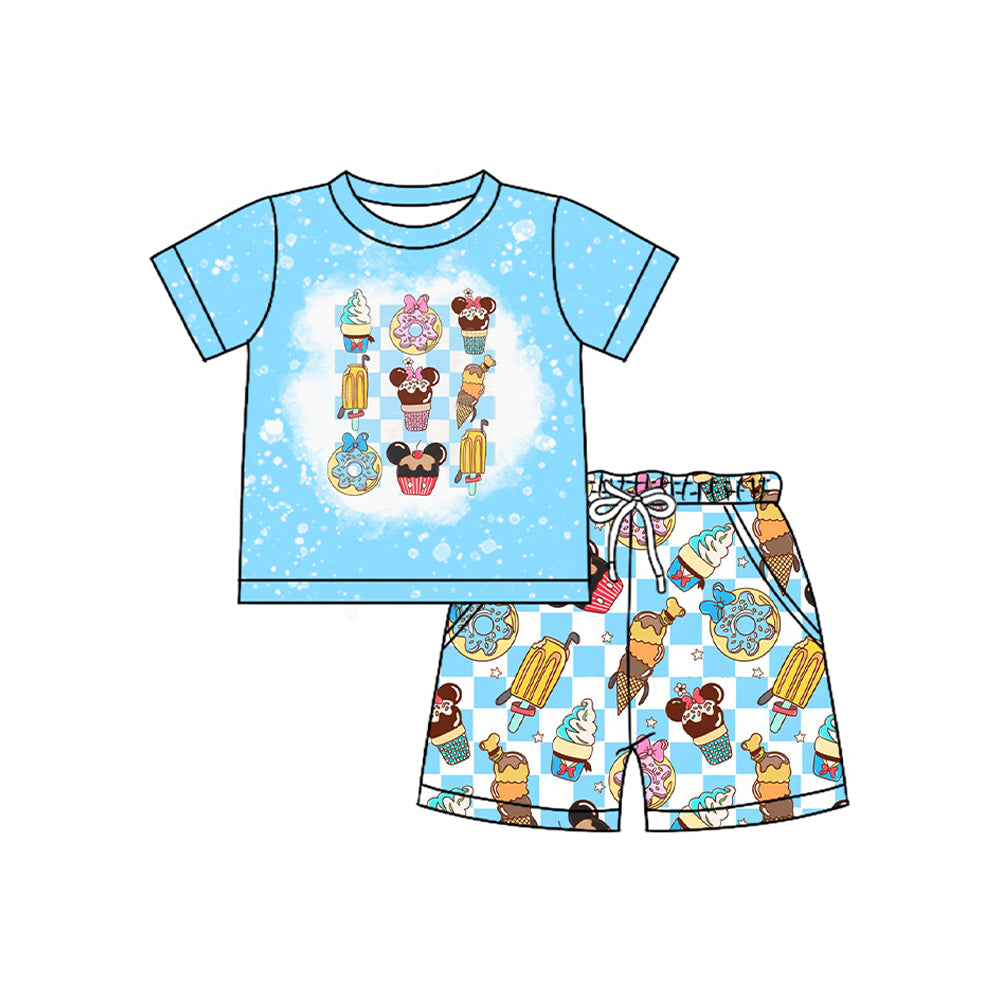 BSSO1509 preorder mouse  back to school western  boy summer outfit 202504
