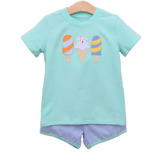 BSSO1527 preorder ice cream western  boy summer outfit 202505