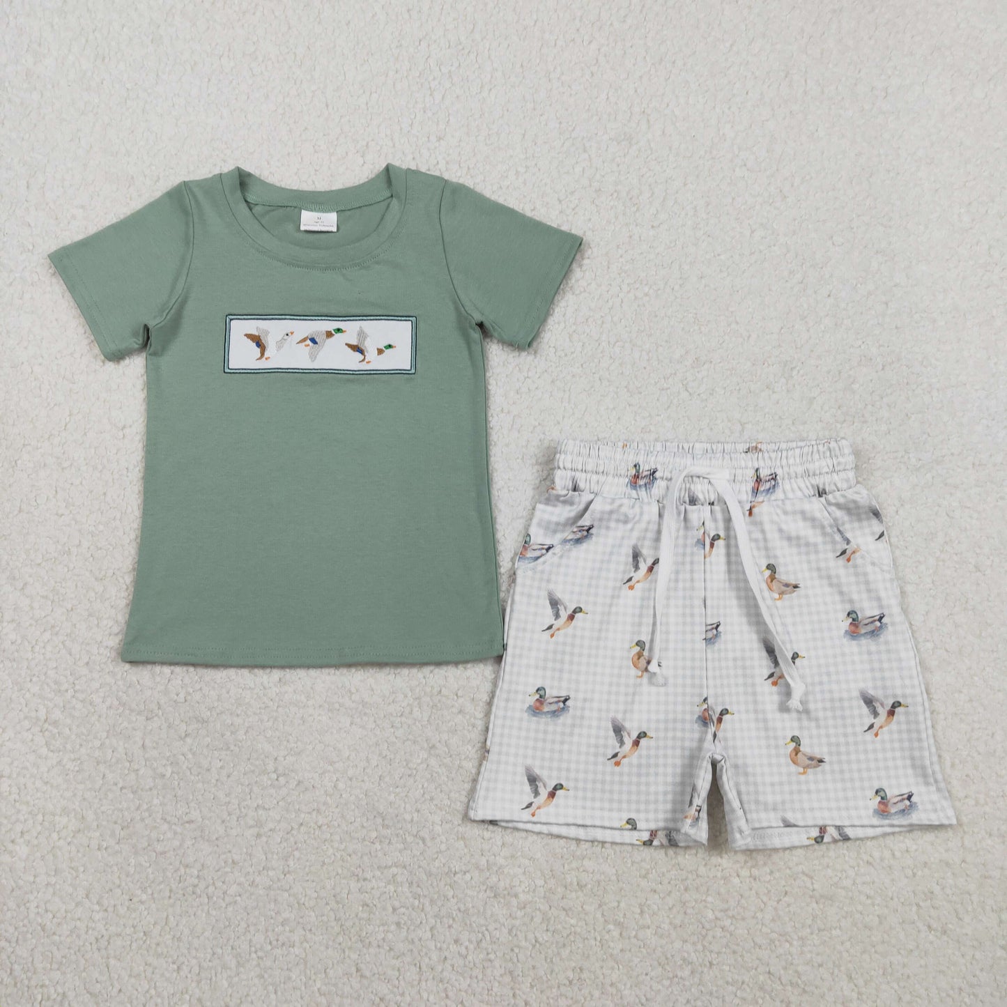 BSSO1639 Embroidery duck  hunting summer outfit 202601 RTS