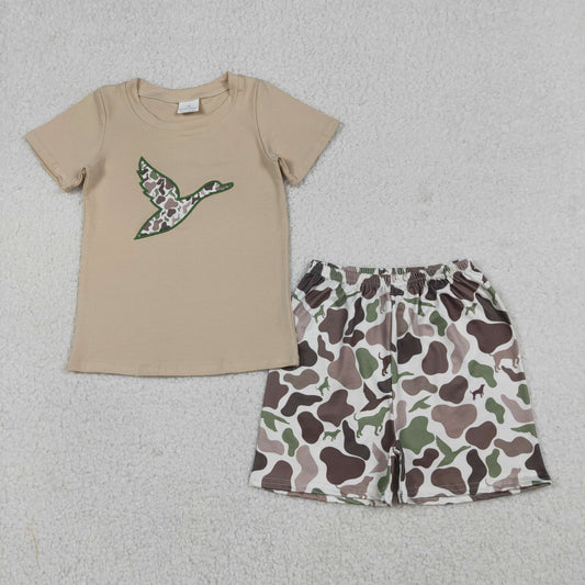 BSSO1646 Embroidery duck camo western  boy outfit 202512 RTS