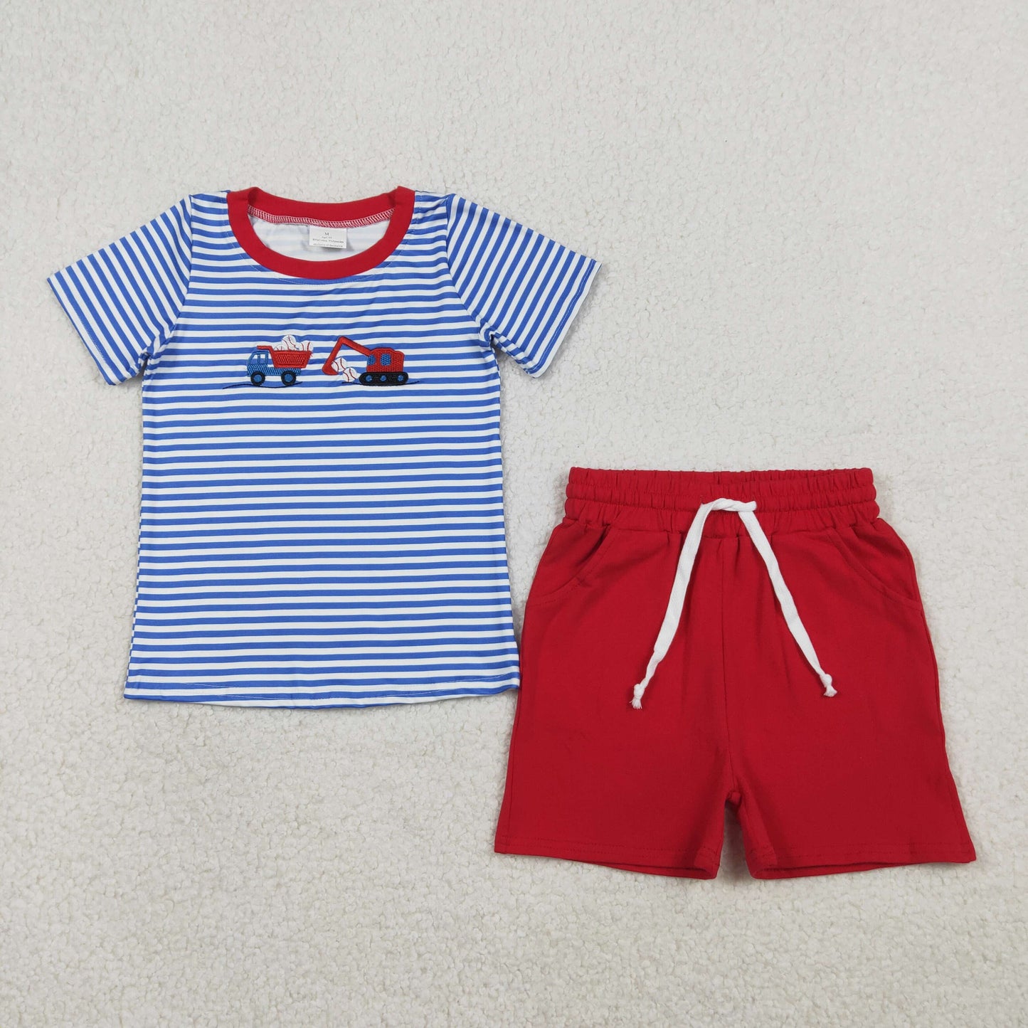 BSSO1672 embroidery Golf excavator softball boy summer outfit 202601  RTS