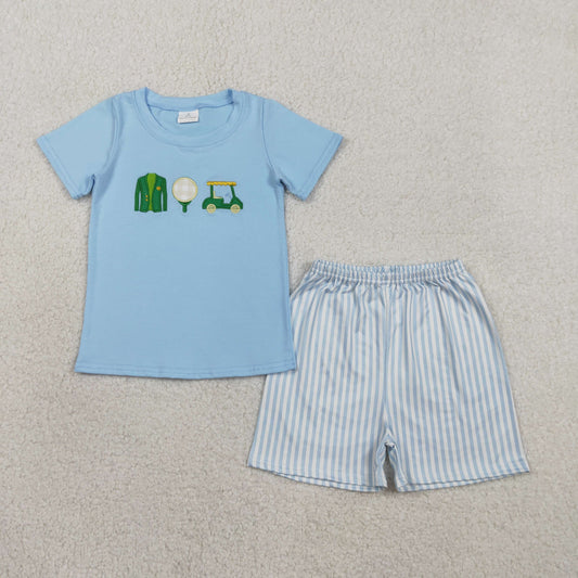 BSSO1696  golf  embroidery  boy summer outfit 202601  RTS