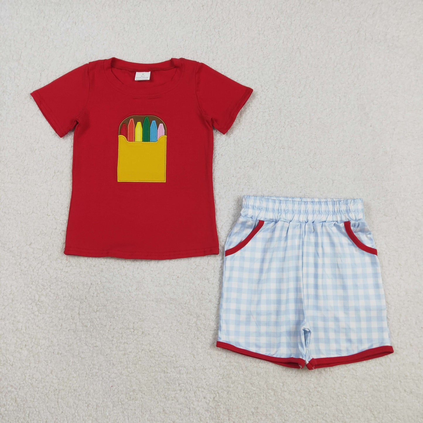BSSO1819  Embroidery back to school western  boy outfit 202603 RTS
