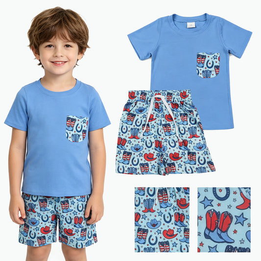 BSSO1829 4th July boots shorts boy outfit 202605 RTS