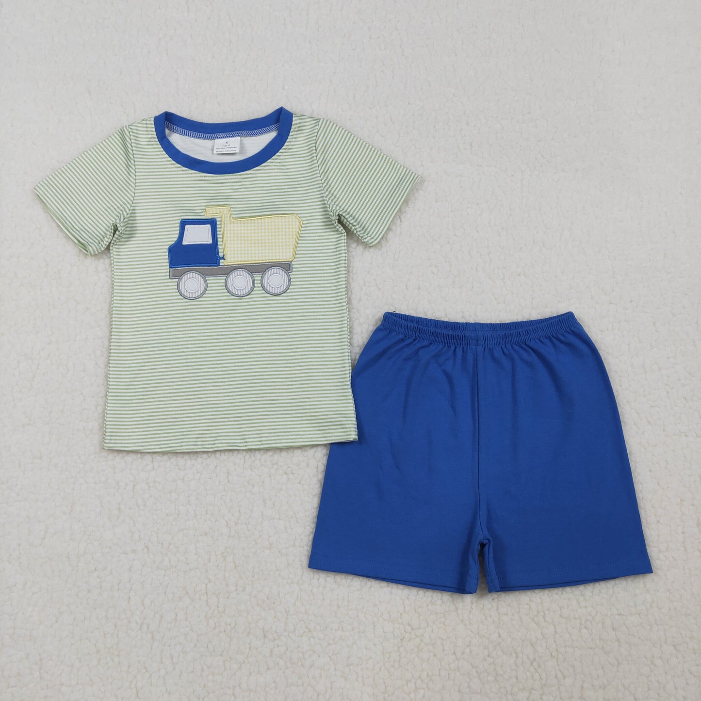 BSSO1833 embroidery  truck shorts boy outfit 202603 RTS