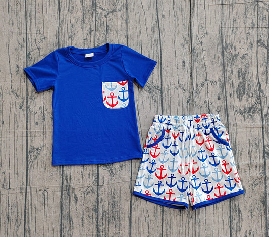 BSSO1874 anchor shorts boy outfit 202603  preorder