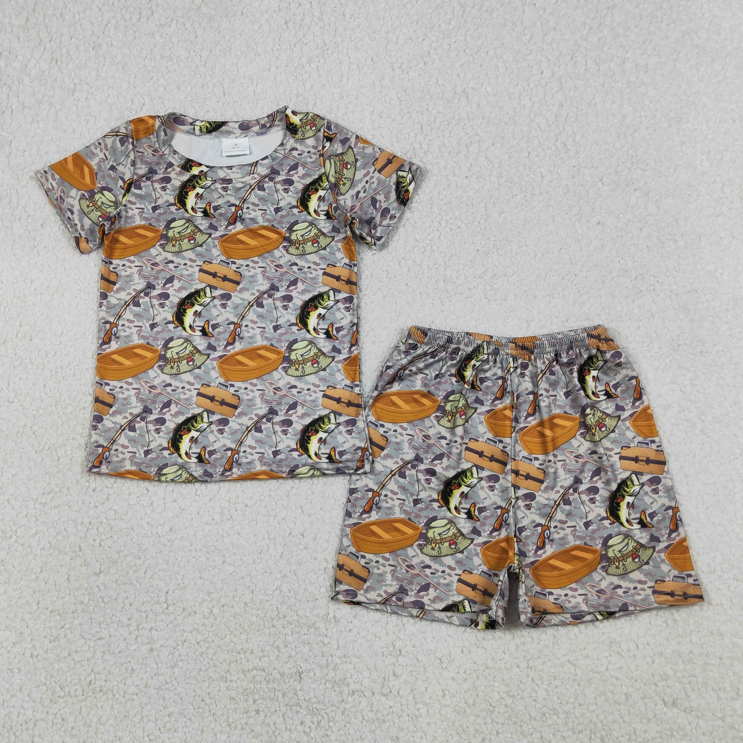 BSSO1920 fishing camo western  boy outfit 202604  RTS
