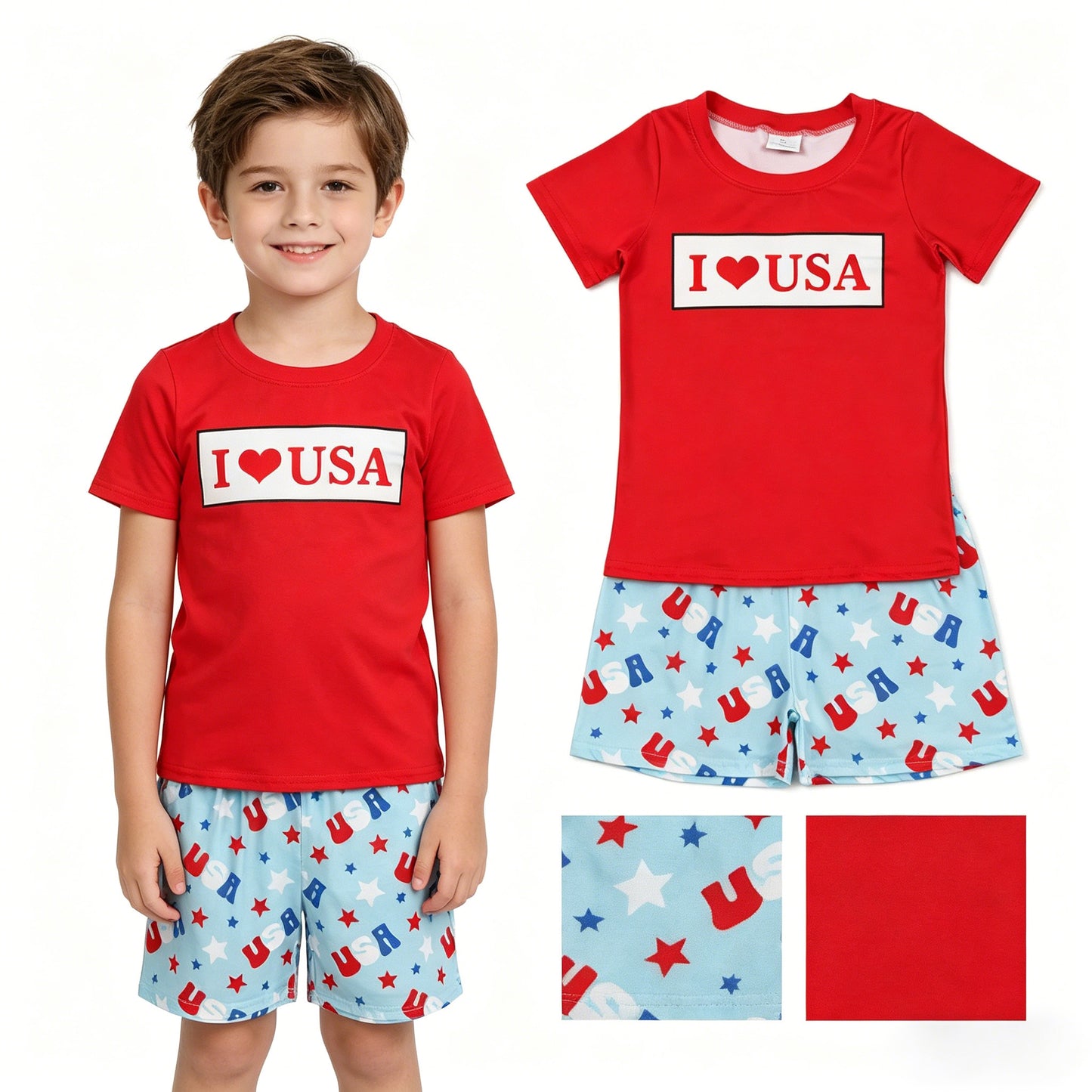 BSSO2011 USA 4th july boy summer outfit 202605 RTS
