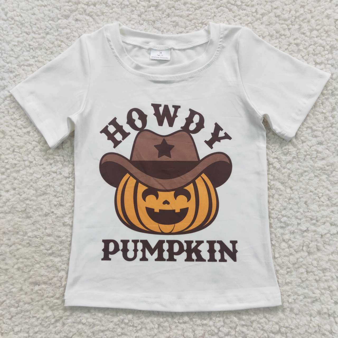 BSPO0130 helloween pumpkin short sleeve children boy outfit 20230629 RTS