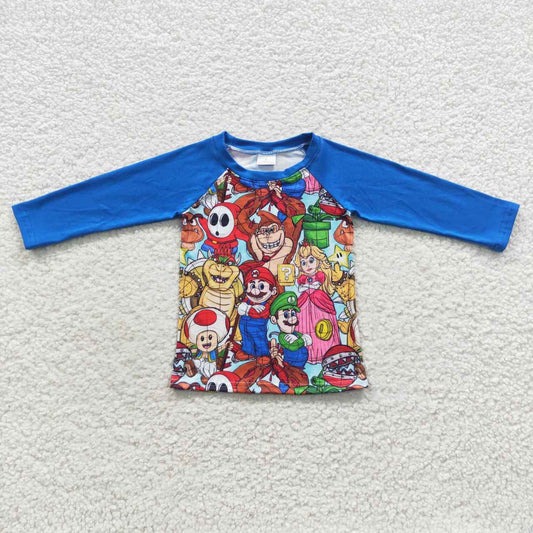 BT0264 Halloween mario western short sleeves girl boy top 20230720 RTS