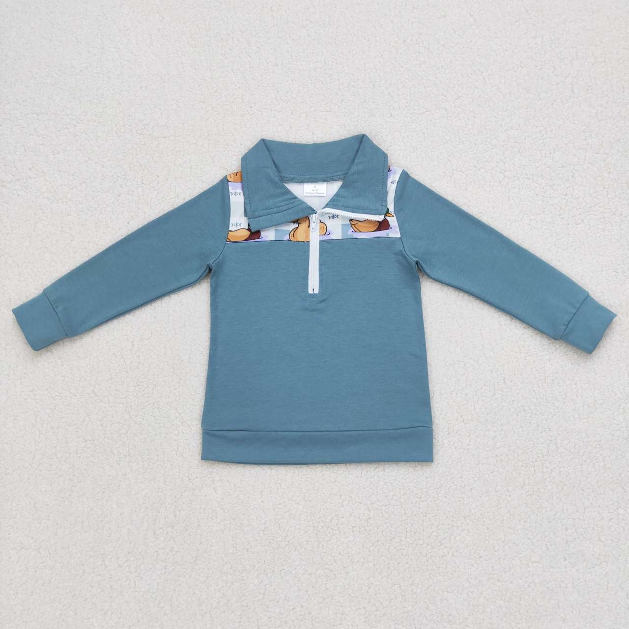 BT0329 RTS duck zip long sleeve coat boy pullover top 20231007