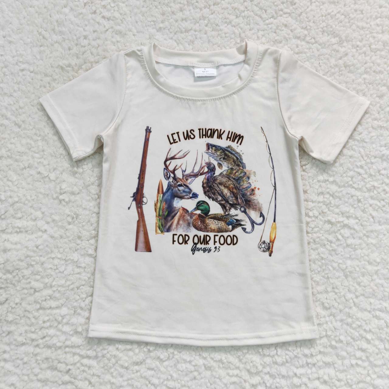 BT0340 western top tee lake duck deer girl boy t-shirt RTS 20230920