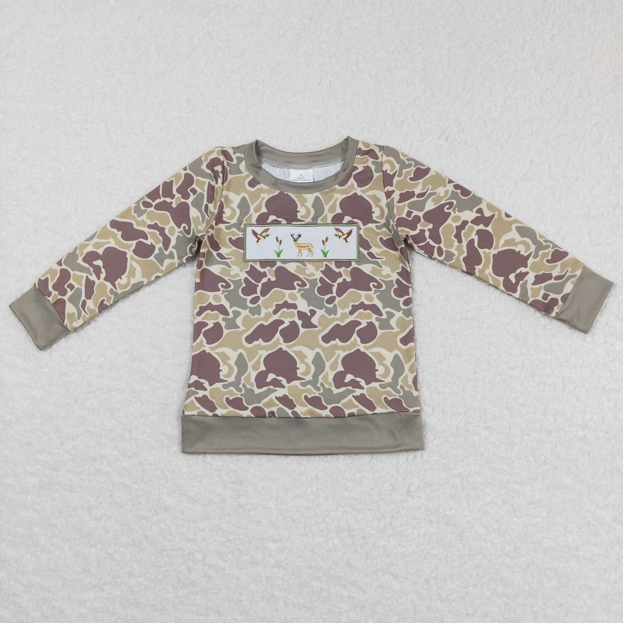 BT0378 deer bird camo top tee girl t-shirt  RTS 20231026