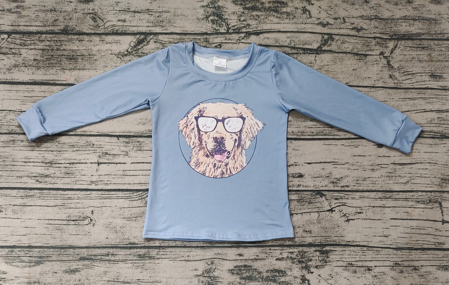 BT0391 dog blue top tee girl t-shirt  RTS 20231024 RTS