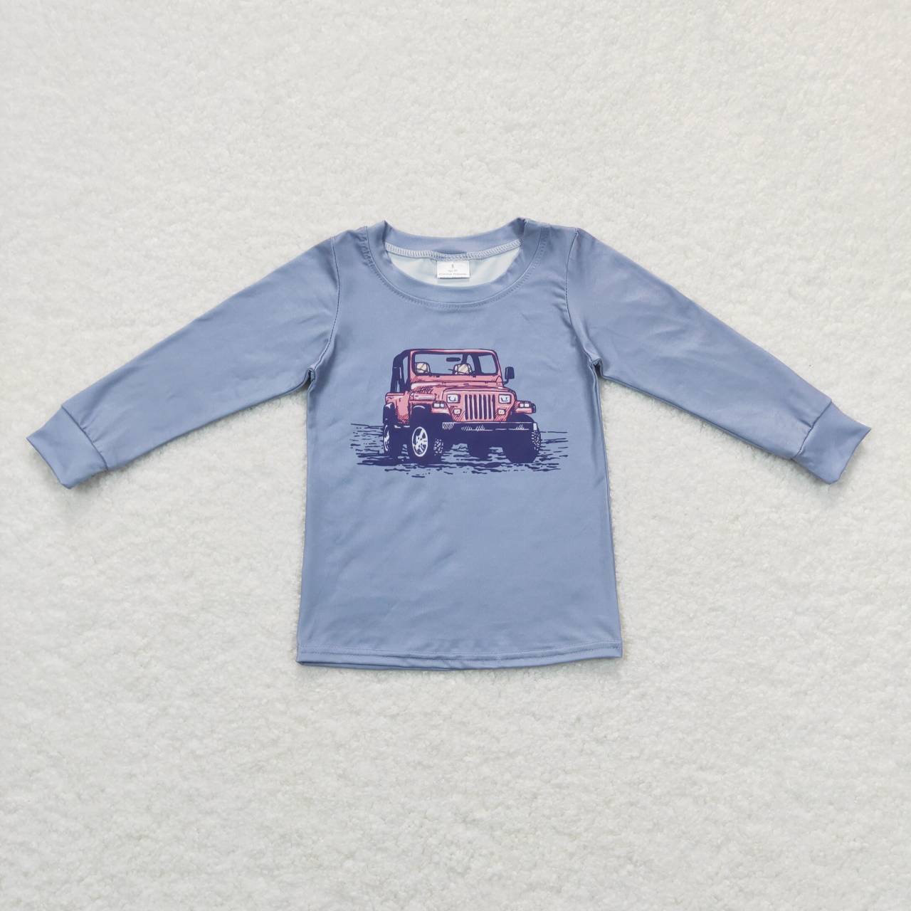 BT0392 car western top tee girl boy t-shirt  RTS 20231029