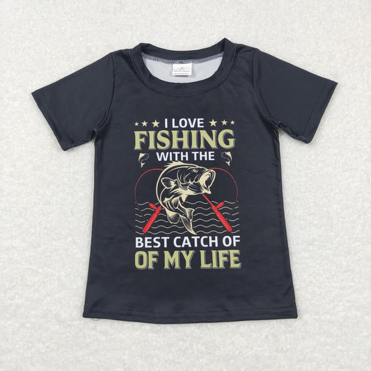 BT0414 fishing my life western top tee girl boy t-shirt RTS 20231024