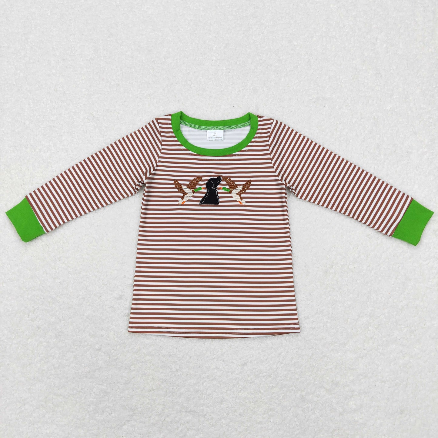 BT0419 duck dog top tee embroidery boy t-shirt RTS 202312