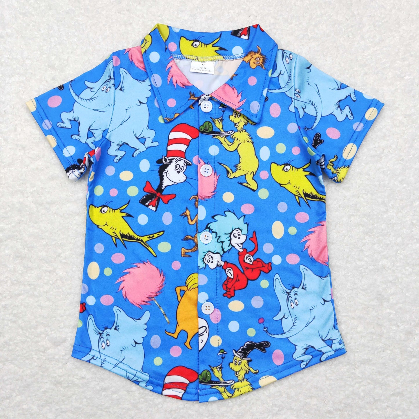 BT0421 hat reading top button boy shirt 202312 RTS