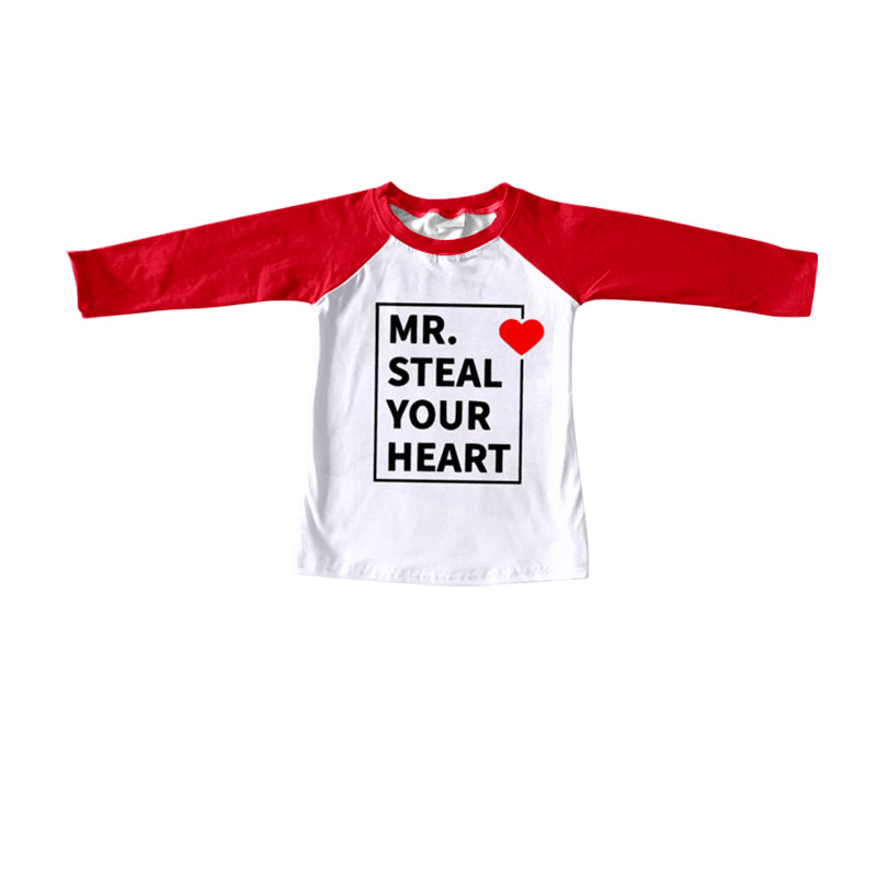 BT0441 Mr steal your heart top tee  boy t-shirt RTS 202412 RTS