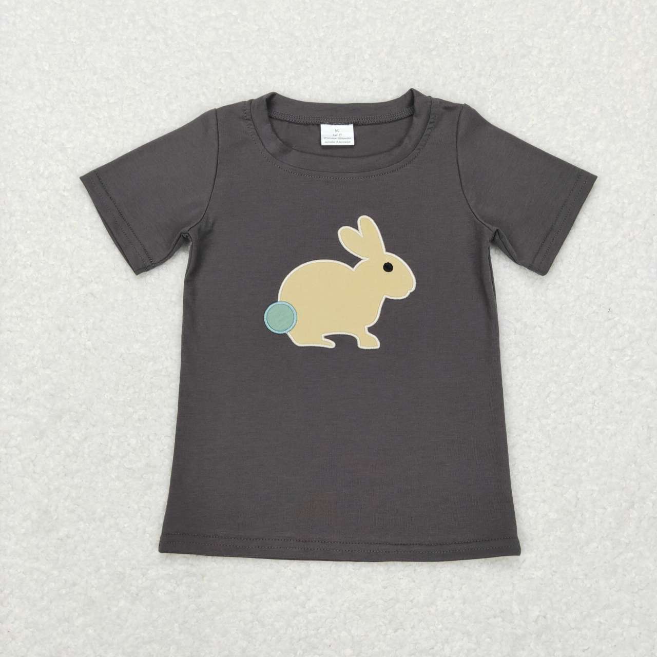 BT0444 ester bunny rabbit western top tee  boy t-shirt RTS  202412