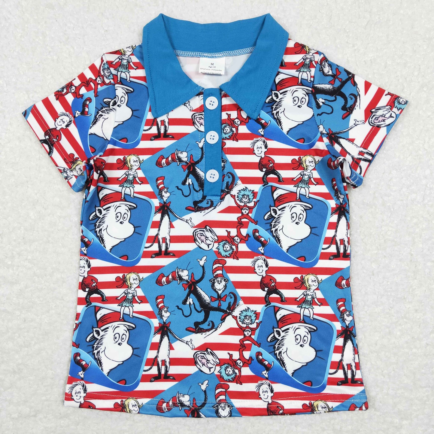 BT0483 reading hat boy tee t-shirt top 202401 RTS