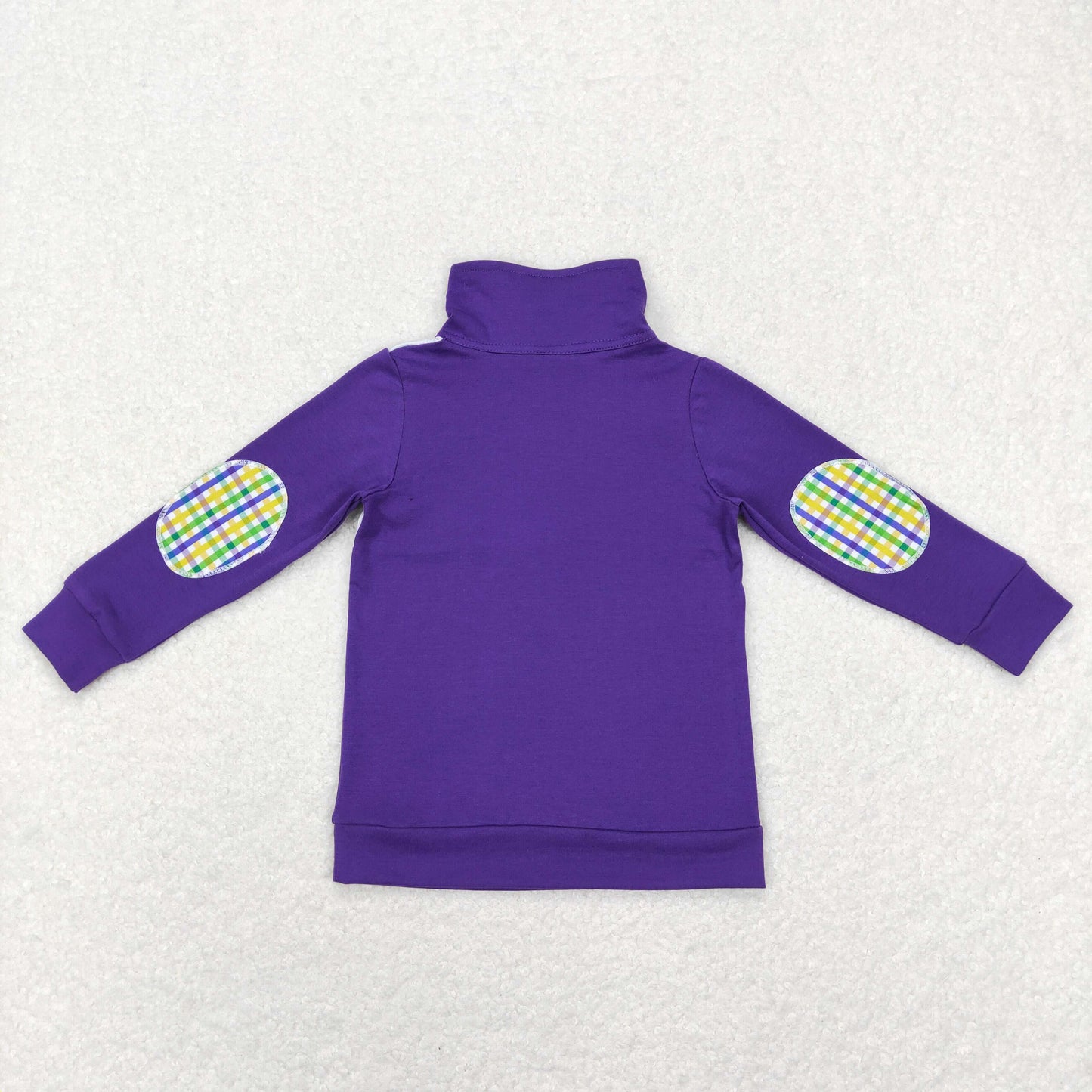 BT0492 purple dog zip top button boy shirt 202401 RTS