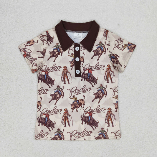 BT0558 western  top tee rodeo boy t-shirt preorder 202405 RTS sibling