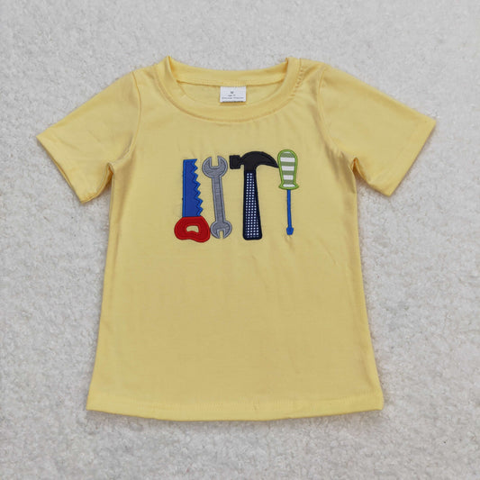 BT0575 top embroidery  tee tools boy  t-shirt  202404 RTS