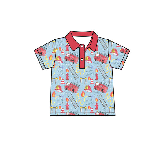 BT0581 preorder fire bus button boy top shirt 202401