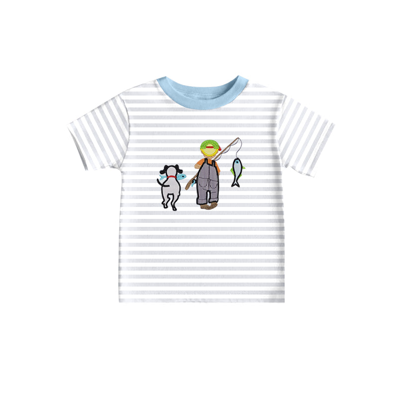 BT0603 fish boy short sleeve top Boy shirts 202402 preorder